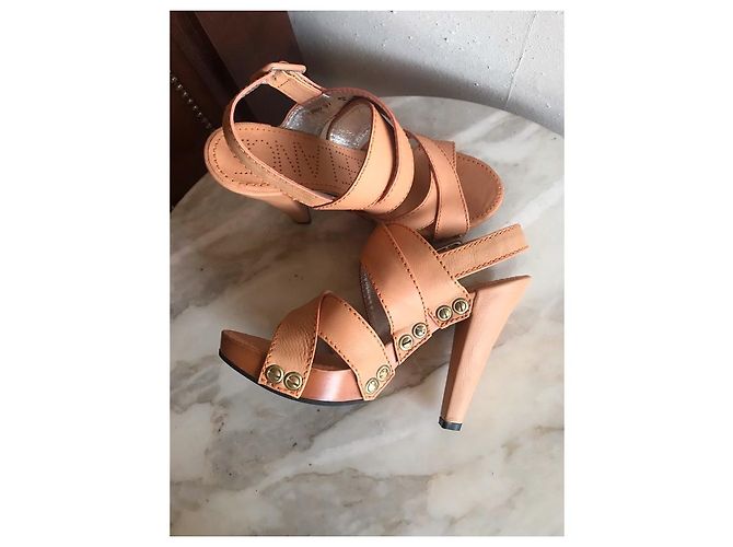 Sandali Free Lance in pelle beige e arancio 37 Arancione - vista 4