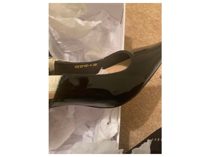 Décolleté Christian Dior in pelle nera Nero - vista 3