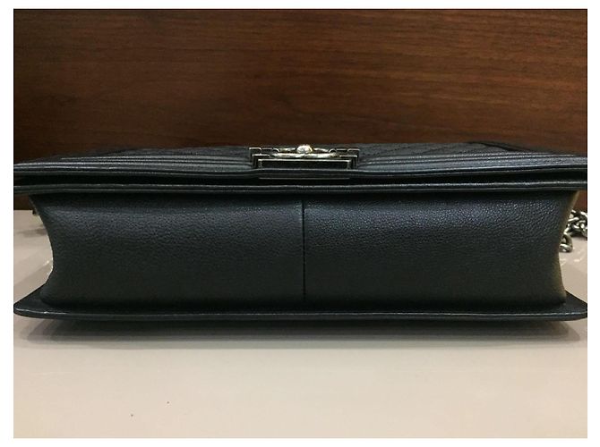 Borsa a mano Chanel Boy in agnello nero - vista 11