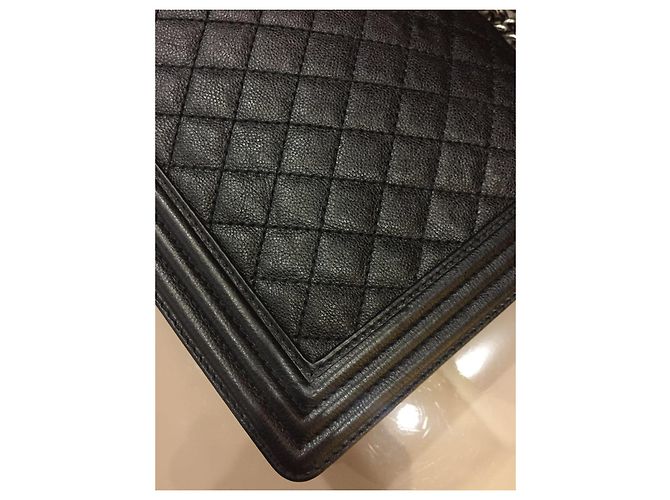 Borsa a mano Chanel Boy in agnello nero - vista 4