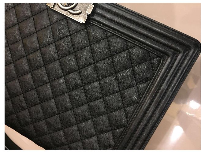 Borsa a mano Chanel Boy in agnello nero - vista 9