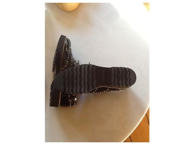 Scarpe Derby Hogan in pelle e vernice nera 36 Nero - vista 5