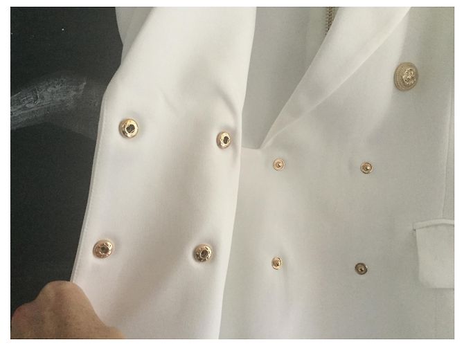 Autre Marque Weißes Kleid aus Polyester Größe M - Ansicht 2