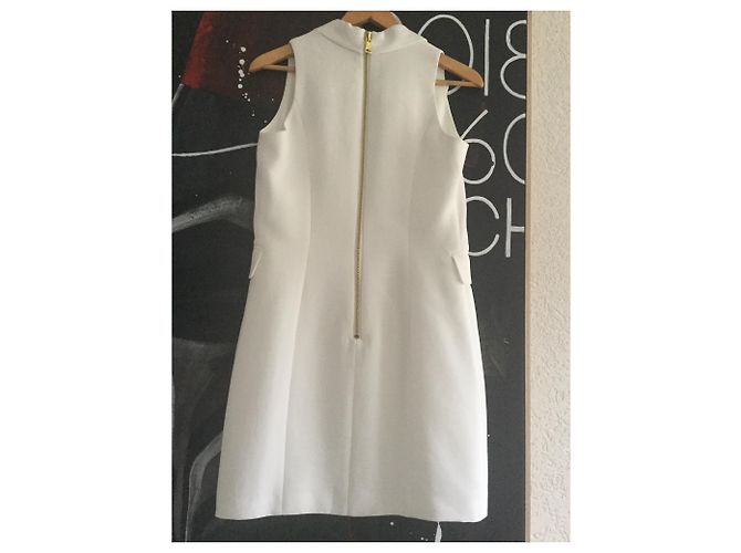 Autre Marque Weißes Kleid aus Polyester Größe M - Ansicht 3
