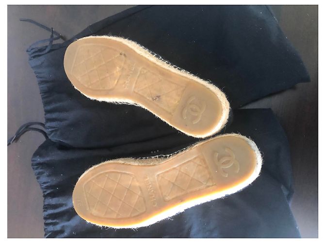 Espadrilles Chanel in tela nera taglia 37 Nero - vista 2