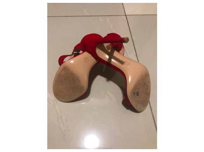 Sandali Gianvito Rossi Portofino Nubuck Rosso - vista 3