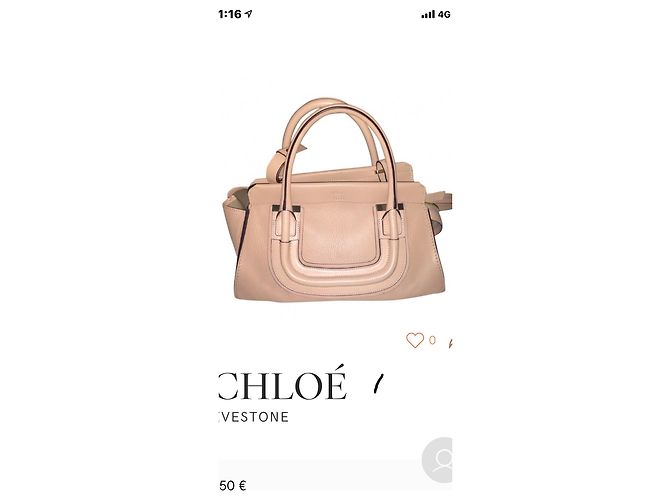 Chloé Handtasche aus Leder Beige - Ansicht 5
