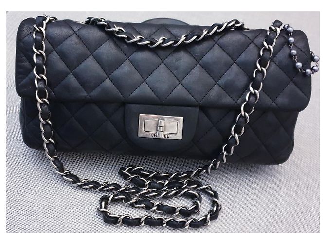 Chanel Reissue Chanel Bag 2.55 Nero Metallico - vista 16