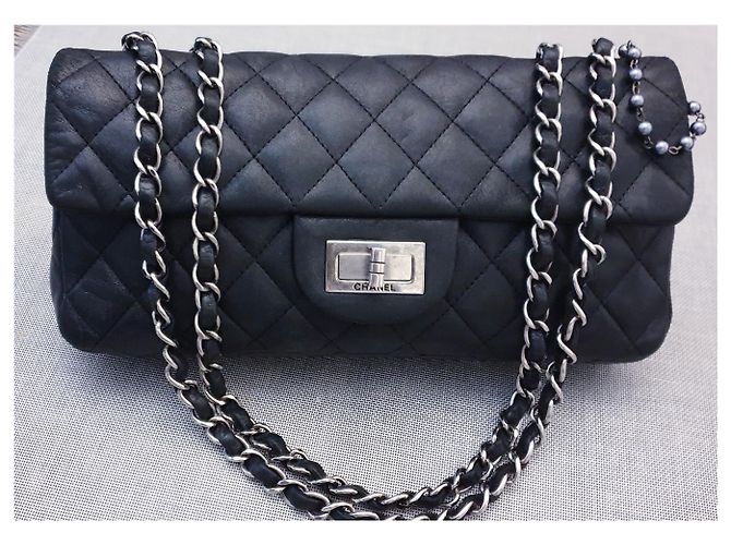 Chanel Reissue Chanel Bag 2.55 Nero Metallico - vista 3