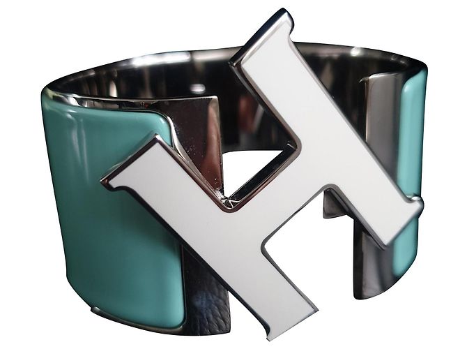 Hermès Braccialetto clic '' H '' XL Blu chiaro - vista 2