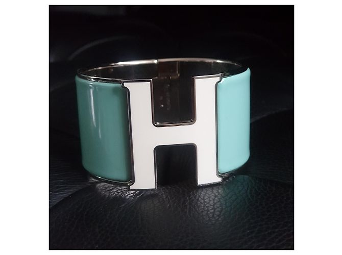 Hermès Braccialetto clic '' H '' XL Blu chiaro - vista 3