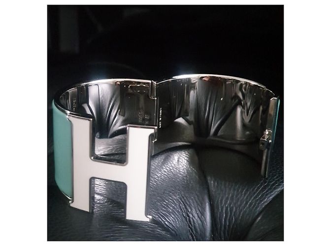 Hermès Braccialetto clic '' H '' XL Blu chiaro - vista 4