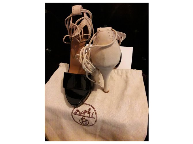 Hermès Sandalen Schwarz Beige - Ansicht 11