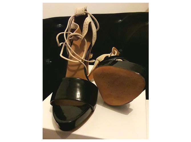 Hermès Sandalen Schwarz Beige - Ansicht 7