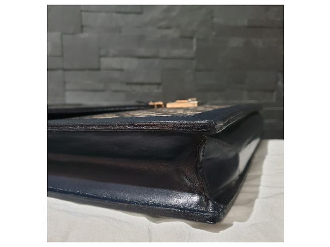 Satchel Dior Addict Monogramma blu - vista 11