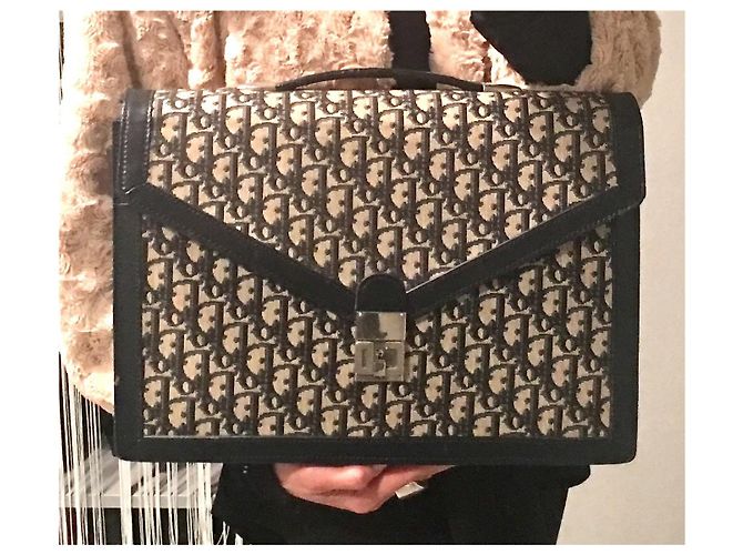 Satchel Dior Addict Monogramma blu - vista 3