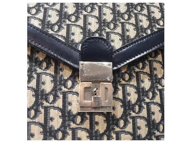 Satchel Dior Addict Monogramma blu - vista 9