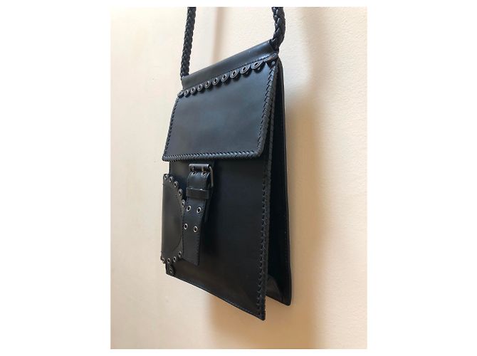 Borsa a tracolla Yves Saint Laurent Nice in pelle nera Nero - vista 7