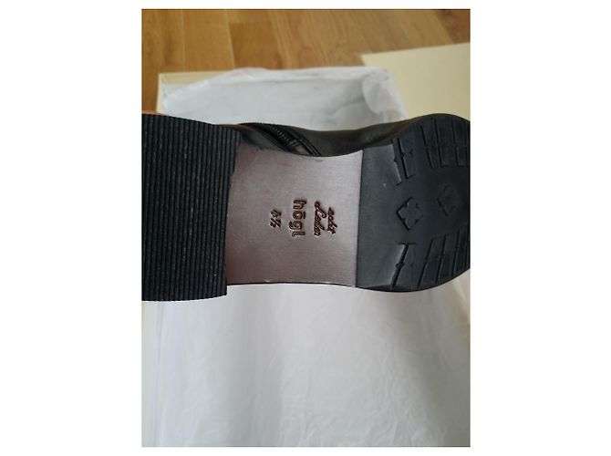 Autre Marque Botas altas Högle de piel negra Negro - vista 3