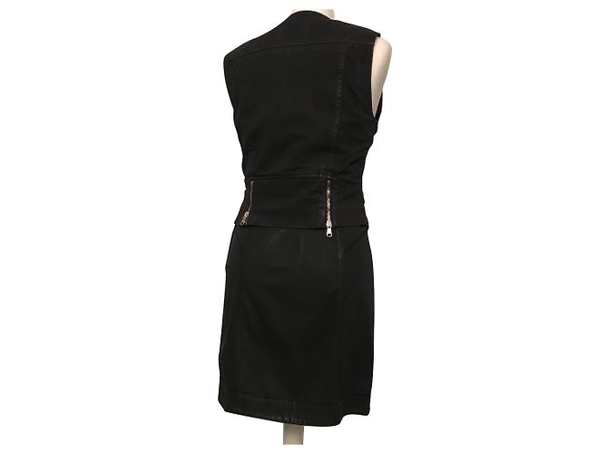 Vestido Bustier y Chaleco Pierre Balmain Negro Algodón - vista 2