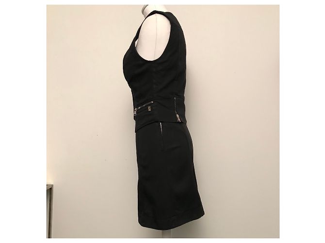 Vestido Bustier y Chaleco Pierre Balmain Negro Algodón - vista 3