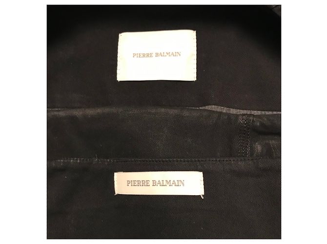 Vestido Bustier y Chaleco Pierre Balmain Negro Algodón - vista 9