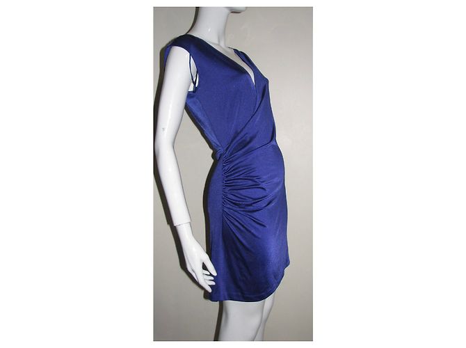 Halston Heritage Lila Kleid mit Rüschen - Ansicht 3