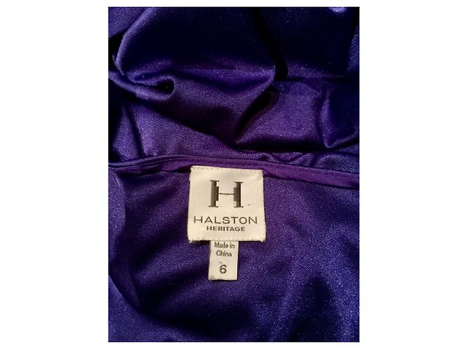 Halston Heritage Lila Kleid mit Rüschen - Ansicht 6