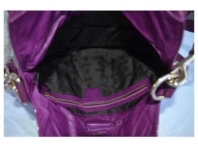 Gucci Hysteria Handtasche aus Leder Violett Lila - Ansicht 4
