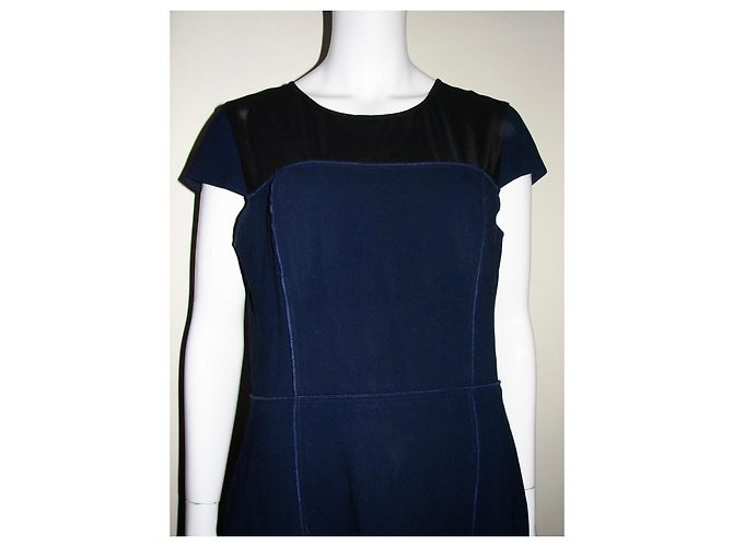 Vera Wang (linea principale) abito nero e blu - vista 3