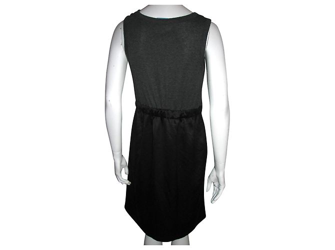 Abito in raso nero e grigio Simply Vera Vera Wang - vista 2
