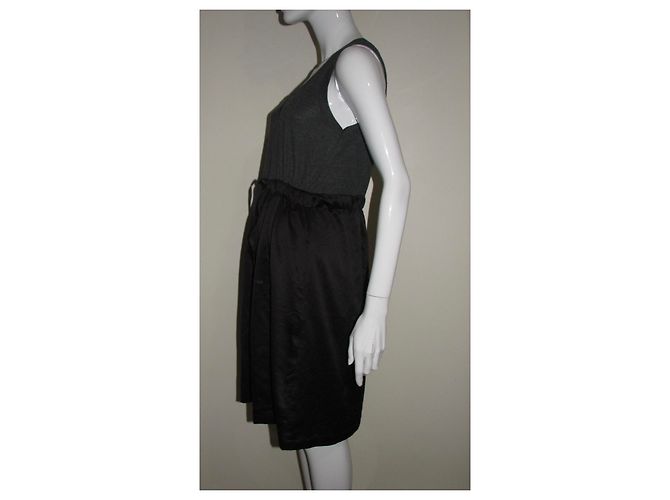 Abito in raso nero e grigio Simply Vera Vera Wang - vista 5