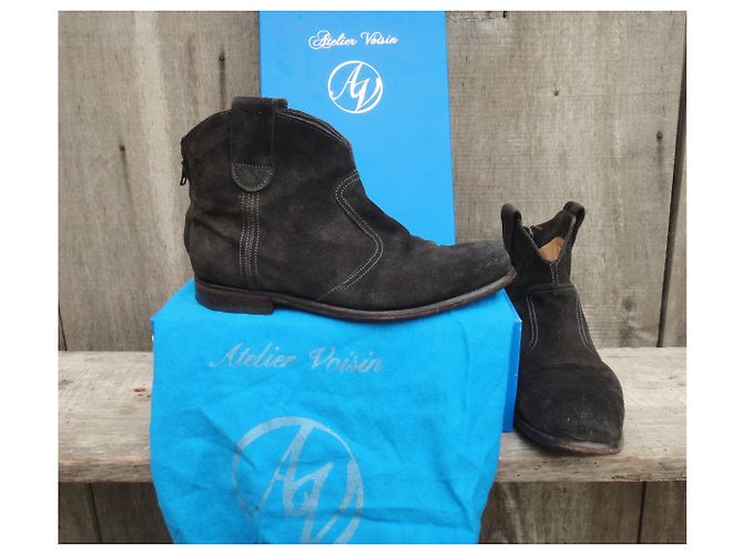Atelier Voisin Werkstatt Nachbarstiefel Modell Baia Anthrazitgrau - Ansicht 6