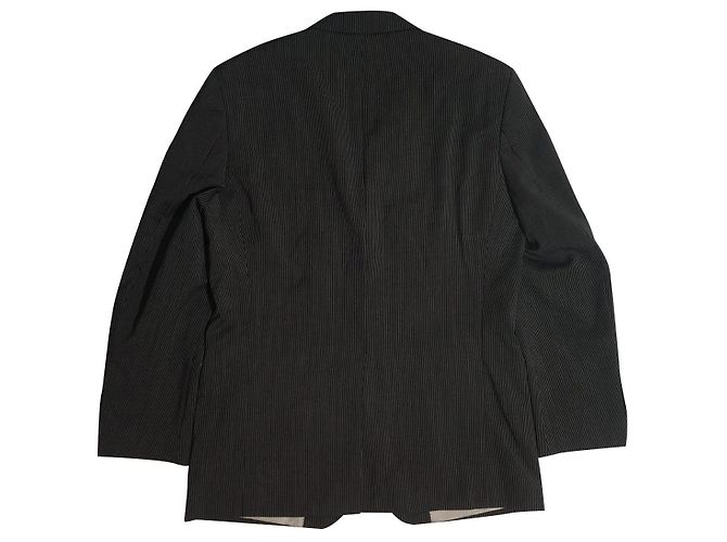 Hugo Boss Blazer aus Wolle grau schwarz gestreift Anthrazitgrau - Ansicht 2