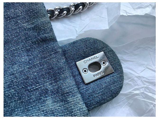 Chanel Borsa a tracolla in denim crossbody Blu - vista 18