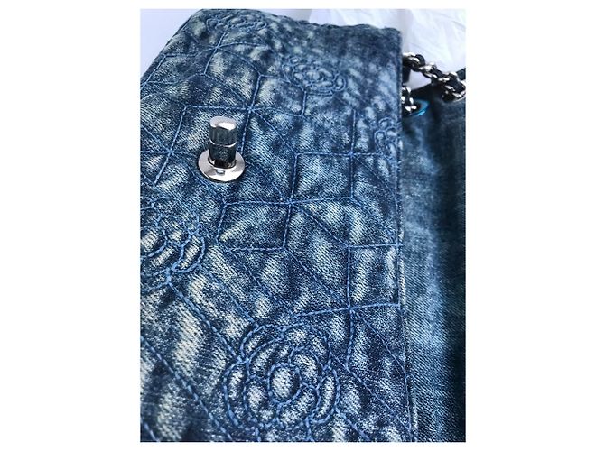 Chanel Borsa a tracolla in denim crossbody Blu - vista 19