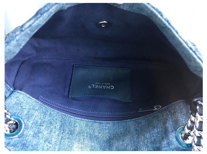 Chanel Borsa a tracolla in denim crossbody Blu - vista 21