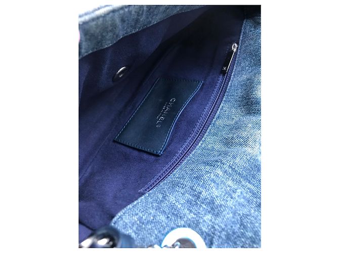 Chanel Borsa a tracolla in denim crossbody Blu - vista 22
