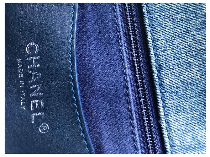 Chanel Borsa a tracolla in denim crossbody Blu - vista 23