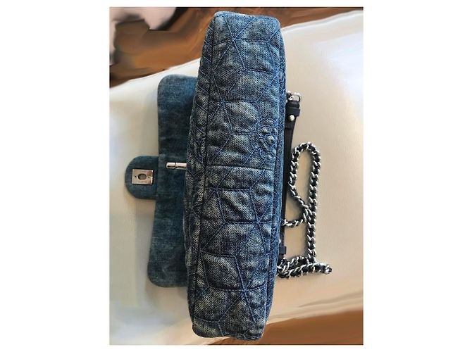Chanel Borsa a tracolla in denim crossbody Blu - vista 27