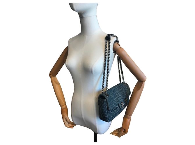 Chanel Borsa a tracolla in denim crossbody Blu - vista 28