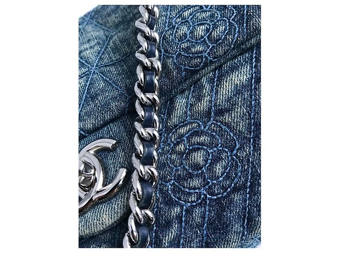 Chanel Borsa a tracolla in denim crossbody Blu - vista 29