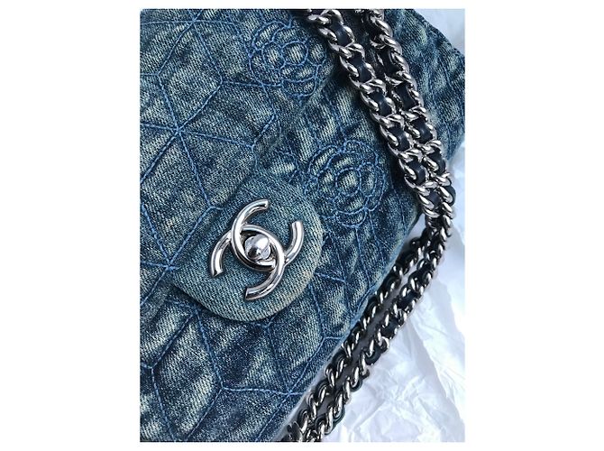 Chanel Borsa a tracolla in denim crossbody Blu - vista 4