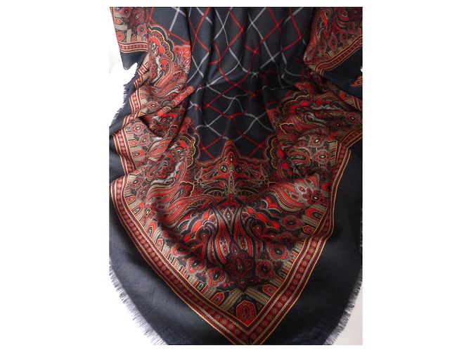 Sciarpa Burberry in lana e seta con stampa tartan e paisley Multicolore - vista 3