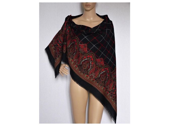 Sciarpa Burberry in lana e seta con stampa tartan e paisley Multicolore - vista 4