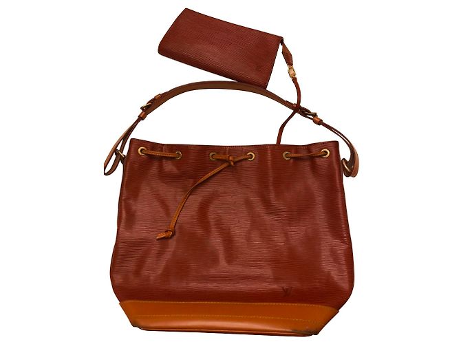 Noe Louis Vuitton Borsa a Secchiello Noé in Pelle Epi Cammello Caramello - vista 2