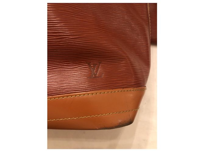 Noe Louis Vuitton Borsa a Secchiello Noé in Pelle Epi Cammello Caramello - vista 5