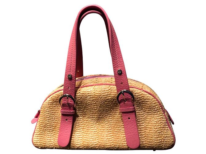 Christian Dior, Bolsa de mimbre de edición limitada. Rosa - vista 2