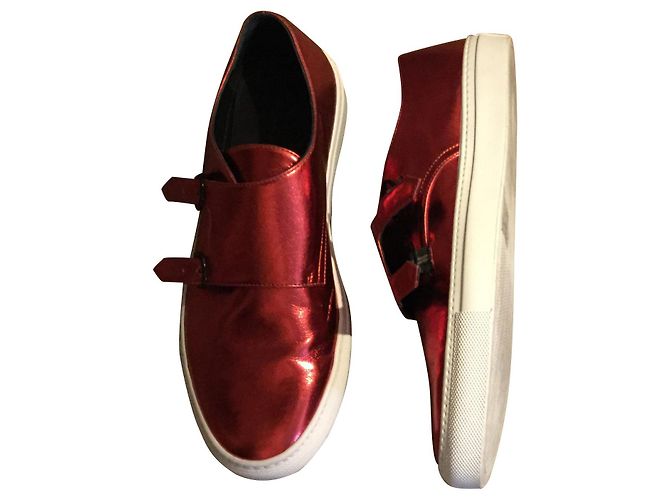 Sneaker in pelle rosse Cédric Charlier Rosso - vista 2