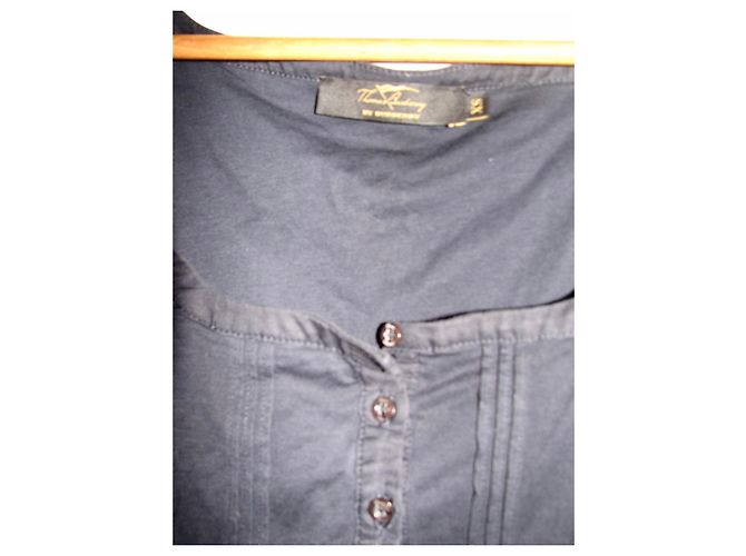 Vestido de algodón azul marino Thomas Burberry - vista 4